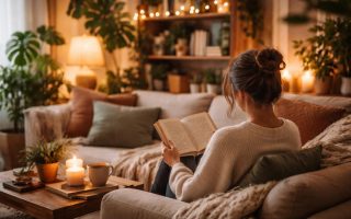 piece-chaleureuse-coussins-plantes-livre