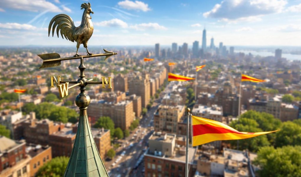 vue-aerienne-ville-drapeaux-nuages