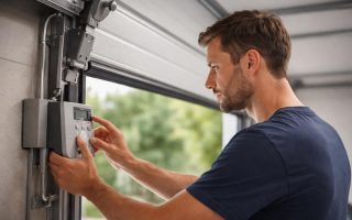 homme-porte-garage-boitier-mecanisme