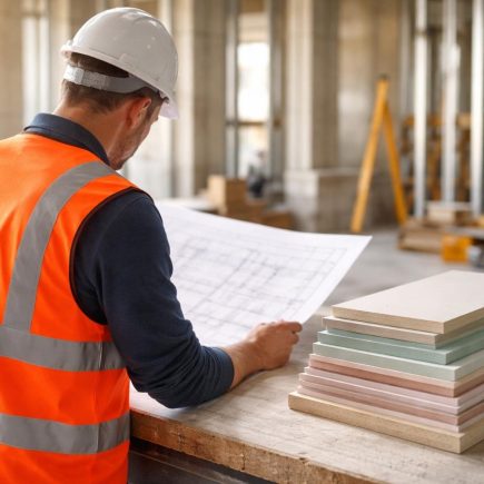 ouvrier-plans-chantier-plaques-platres