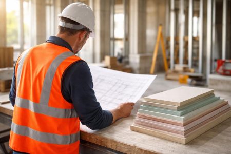 ouvrier-plans-chantier-plaques-platres