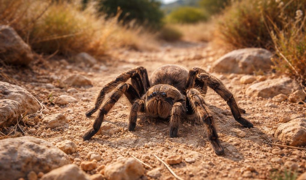 mygale-sol-rocheux-vegetation-seche