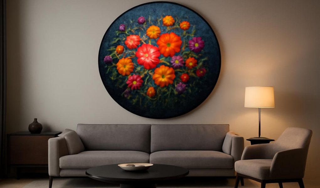 Comment Décorer avec un Tableau de Fleurs Rondes : 5 Idées Inspirantes