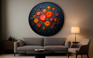 Comment Décorer avec un Tableau de Fleurs Rondes : 5 Idées Inspirantes