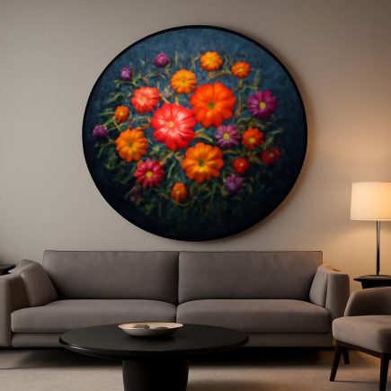Comment Décorer avec un Tableau de Fleurs Rondes : 5 Idées Inspirantes