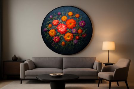 Comment Décorer avec un Tableau de Fleurs Rondes : 5 Idées Inspirantes