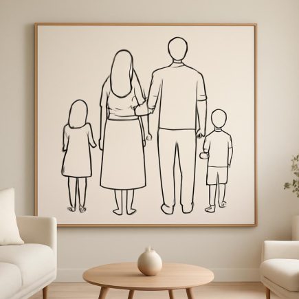 Comment Décorer avec un Dessin Minimaliste Famille : Nos Idées Simples