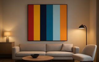 Comment Décorer avec un Tableau à Rayures Verticales Larges ?