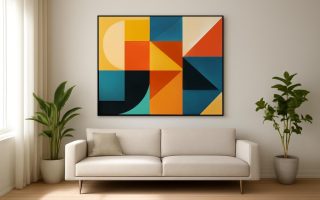Comment Décorer avec un Tableau Abstrait Forme Géométrique : Nos Idées