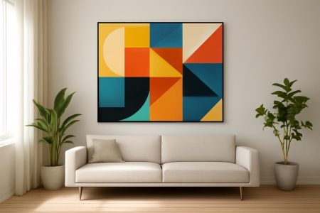 Comment Décorer avec un Tableau Abstrait Forme Géométrique : Nos Idées