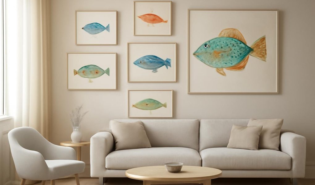 Comment Décorer avec des Tableaux de Poissons Colorés ?