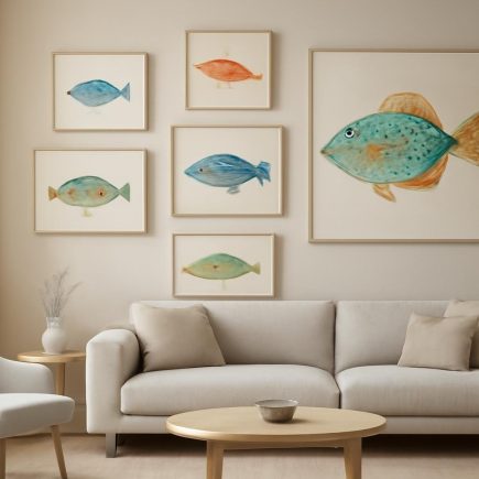 Comment Décorer avec des Tableaux de Poissons Colorés ?