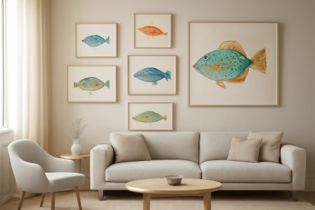 Comment Décorer avec des Tableaux de Poissons Colorés ?