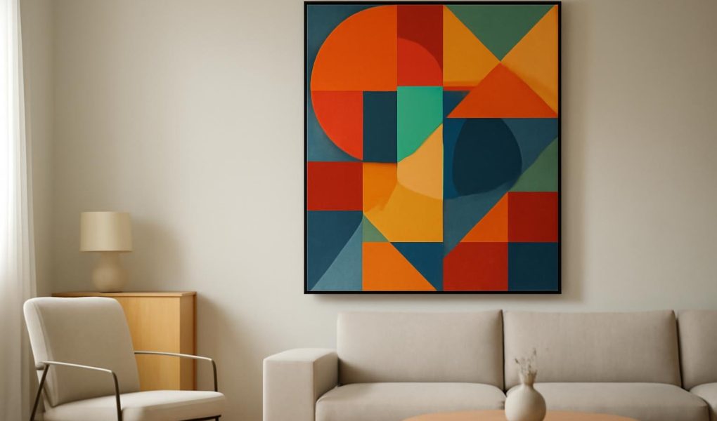 Comment Décorer avec un Tableau Abstrait Géométrique ?