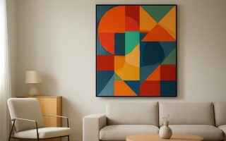 Comment Décorer avec un Tableau Abstrait Géométrique ?