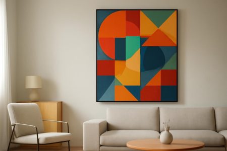 Comment Décorer avec un Tableau Abstrait Géométrique ?
