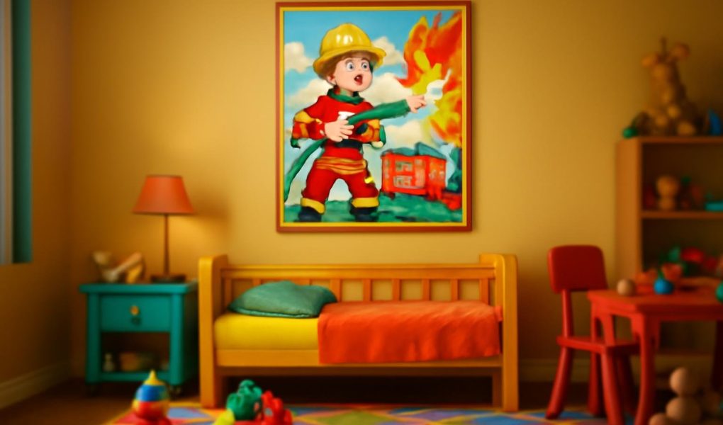 Comment Décorer une Chambre d'Enfant avec un Tableau Pompier : 5 Idées