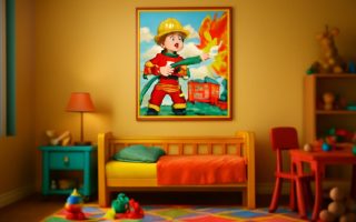 Comment Décorer une Chambre d'Enfant avec un Tableau Pompier : 5 Idées