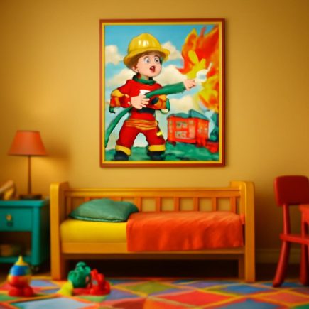 Comment Décorer une Chambre d'Enfant avec un Tableau Pompier : 5 Idées