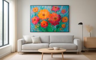 Comment Décorer avec un Tableau de Fleurs Abstraites ?