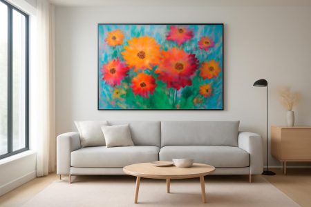 Comment Décorer avec un Tableau de Fleurs Abstraites ?
