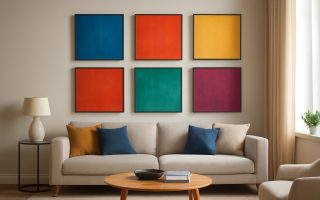 Comment Décorer avec des Tableaux Carrés de Couleur : 5 Idées