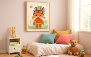Comment Décorer une Chambre d'Enfant avec un Tableau Petit Indien ?