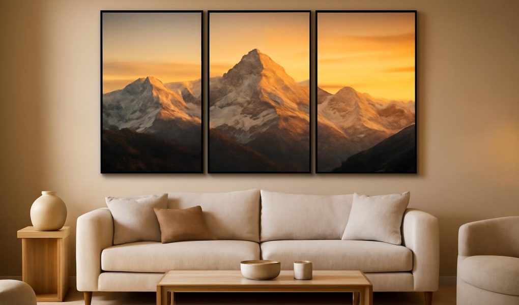 Comment Décorer avec un Triptyque Montagne pour une Déco Murale Réussie