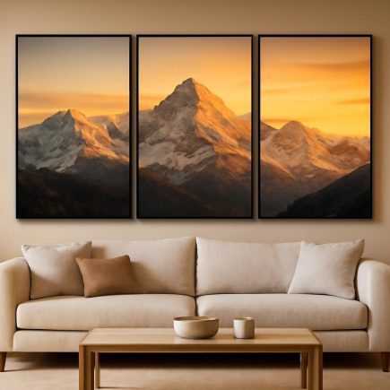 Comment Décorer avec un Triptyque Montagne pour une Déco Murale Réussie