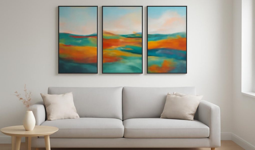 Comment Décorer avec un Tableau Triptyque Paysage Moderne ?