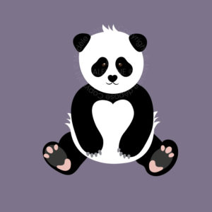 tableau personnalisé animaux panda pour la déco de la chambre de bébé