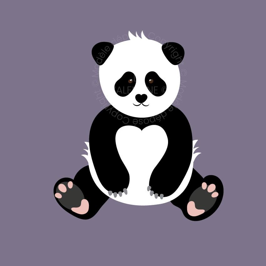 tableau animaux panda pour la déco de la chambre de bébé