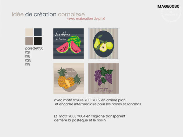 idée palette couleur tableau cuisine fruit