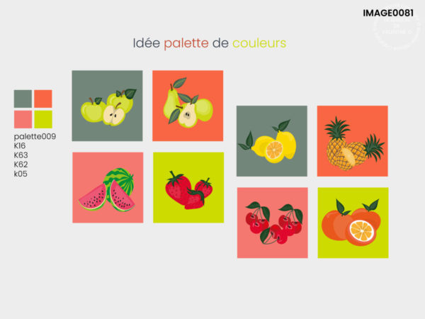 idée palette couleur collection fruit coloré