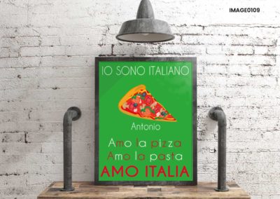 Tableau déco cuisine J’AIME L’ITALIE