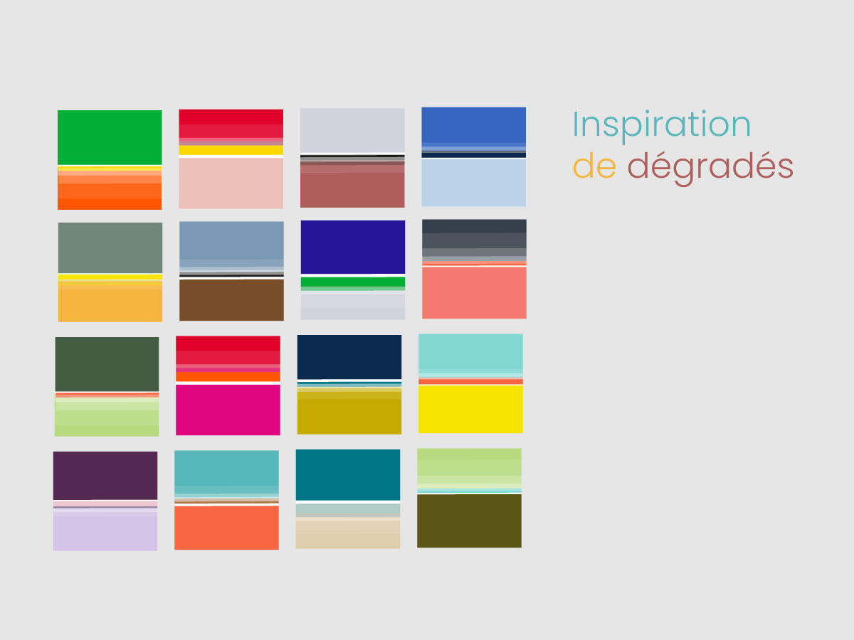 Idée de palette couleurs tableau minimaliste coloré