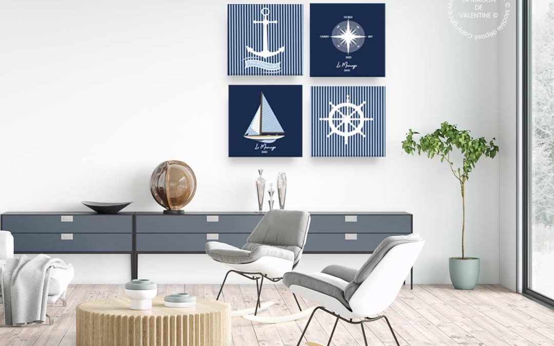 Tableau déco bord de mer ambiance marine