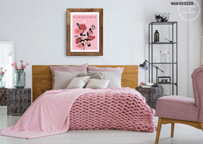 Affiche tableau déco Fleurs abstraites colorées chambre à coucher