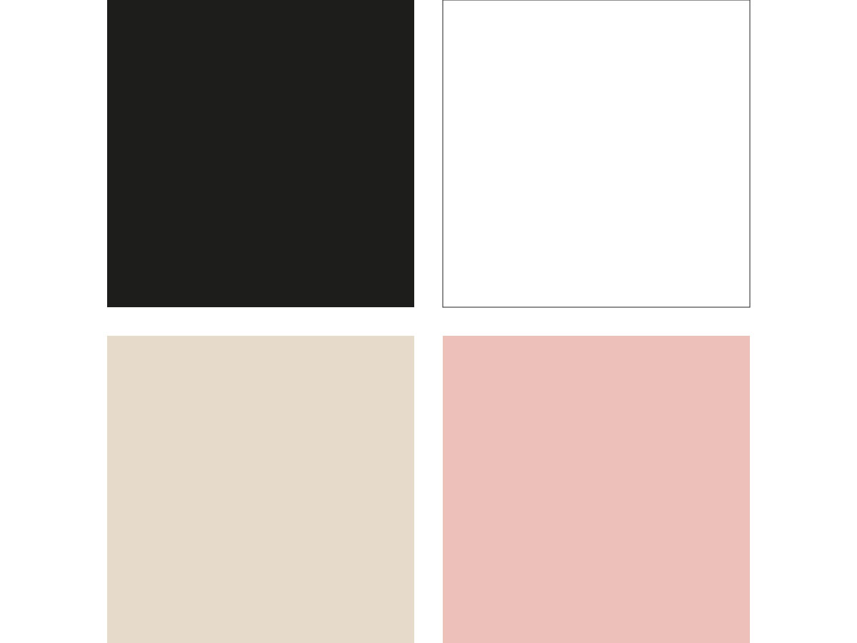 idée palette couleur rose poudré noir palette029