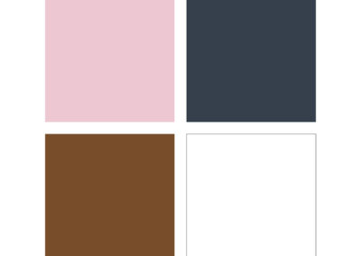 Palette045 : une palette rose bonbon et bleu graphite