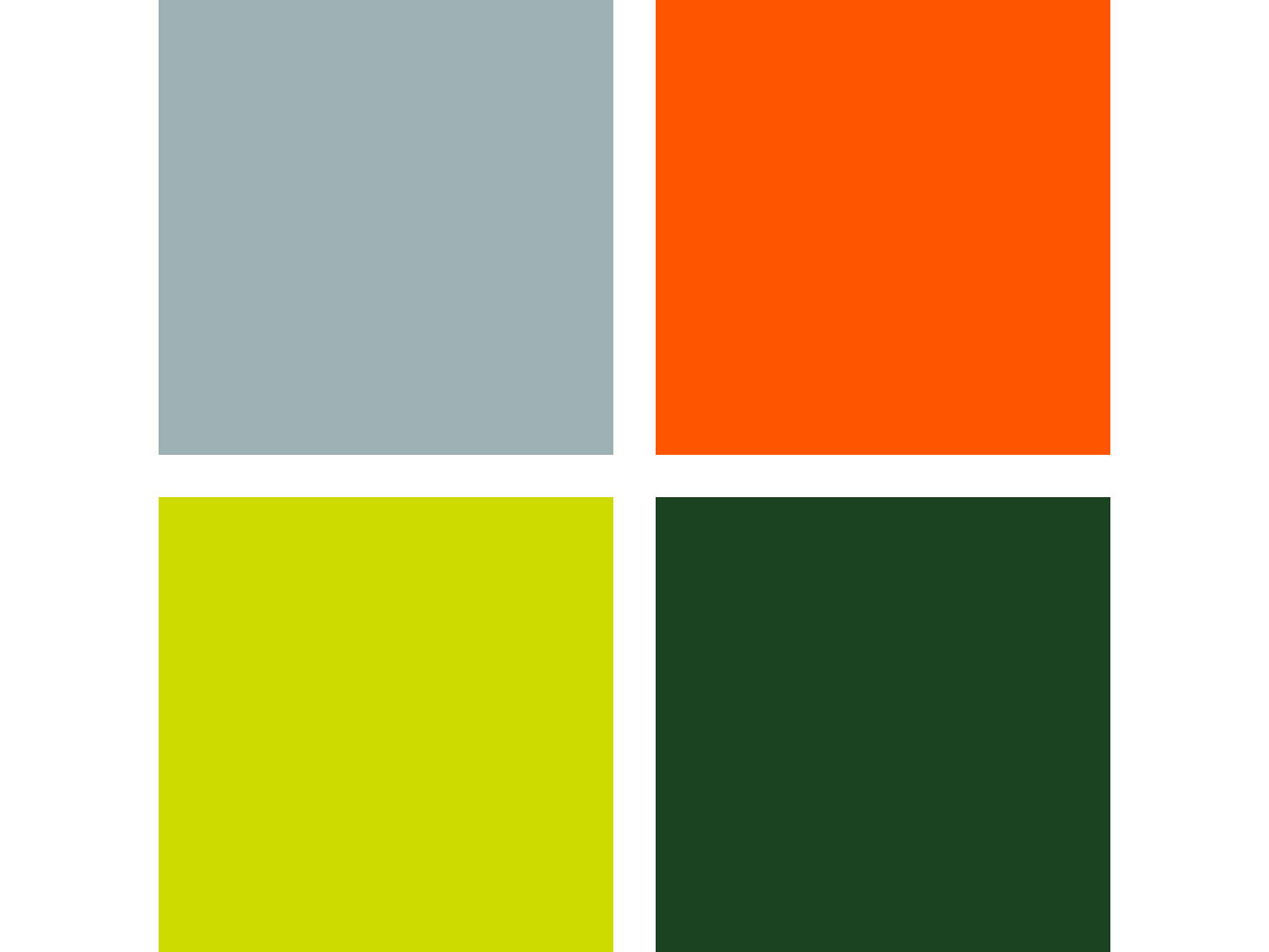 idée palette couleur orange et vert