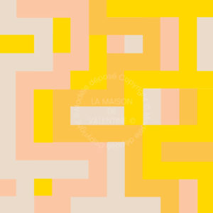 Tableau abstrait moderne forme géométrique: labyrinthe