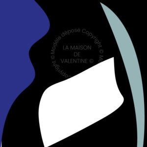Tableau Abstrait design coloré minimaliste trio galbé 2 sur 4