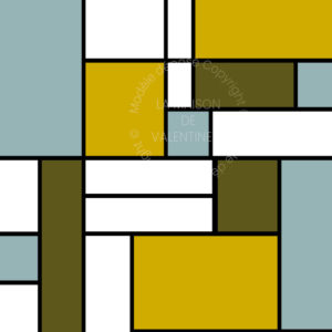 Tableau abstrait couleur personnalisable inspiration géométrique Mondrian